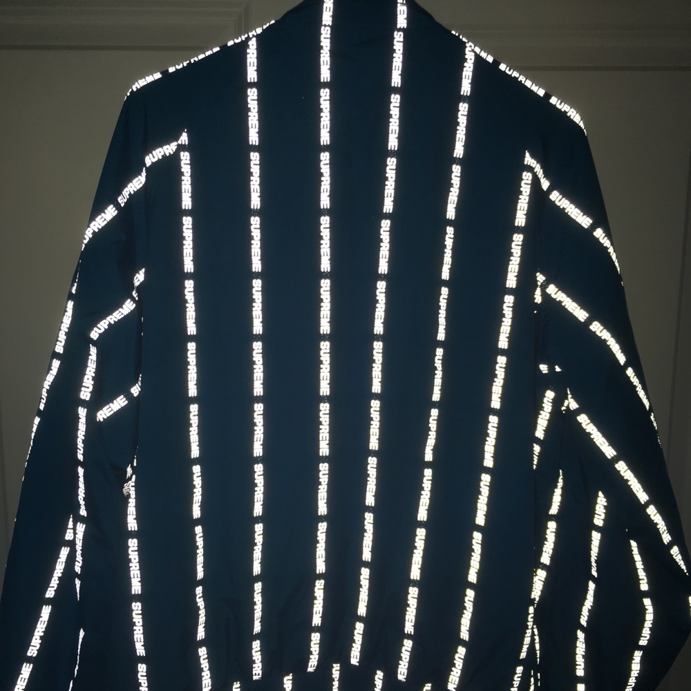 Supreme Reflective Text Track Jacket - Picture 3 of 6